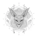 "333" vertical tattoo design idea