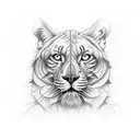 Leão com coroa de espinhos  tattoo design idea