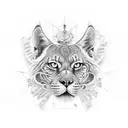 Leão com coroa de espinhos  tattoo design idea