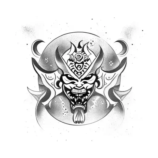 bali demon tattoo design idea