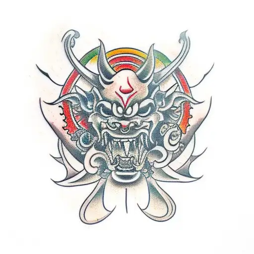 bali demon tattoo design idea