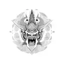 bali demon tattoo design idea