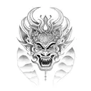 bali demon tattoo design idea