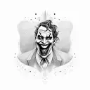the joker laughing  tattoo design idea