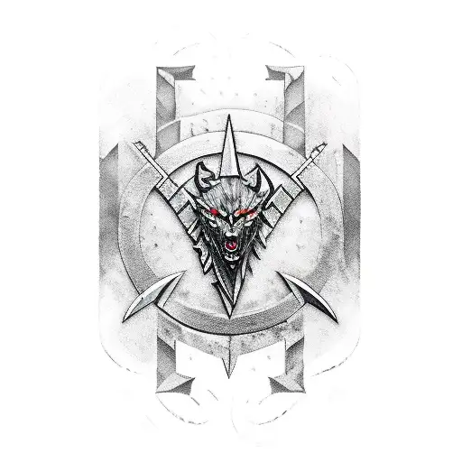 the witcher runes tattoo design idea
