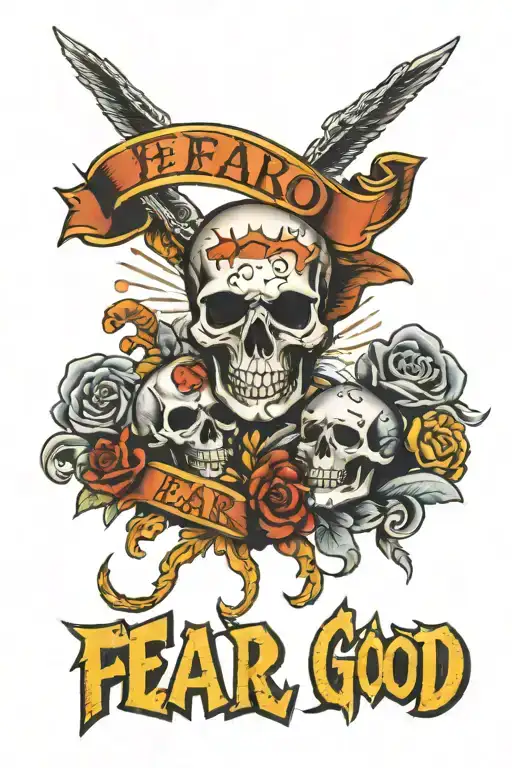 tattoo saying fear no god tattoo design idea