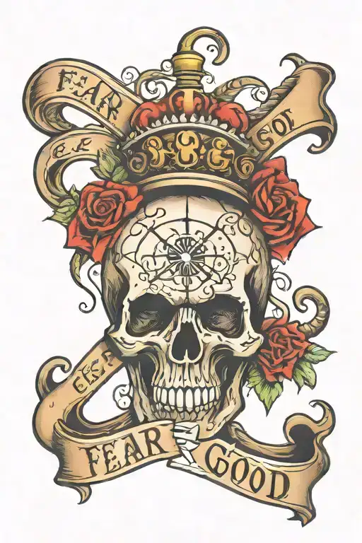 tattoo saying fear no god tattoo design idea