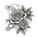 fear no man or god with rose and snack  tattoo design idea
