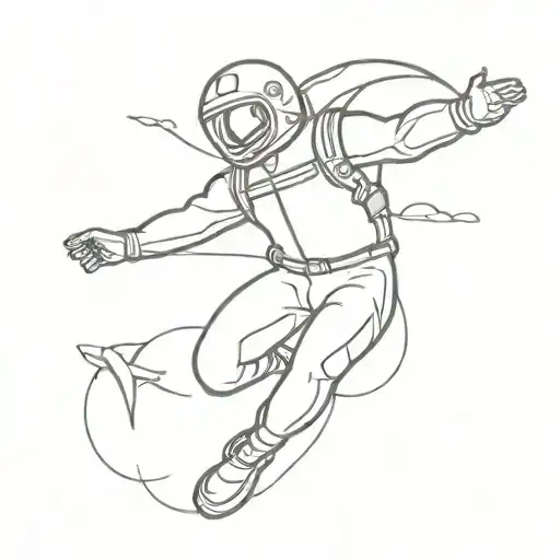 skydiver tattoo design idea