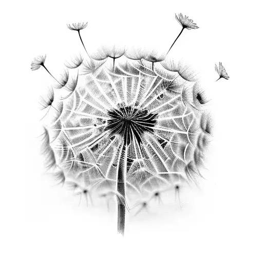 Dandelion tattoo design idea
