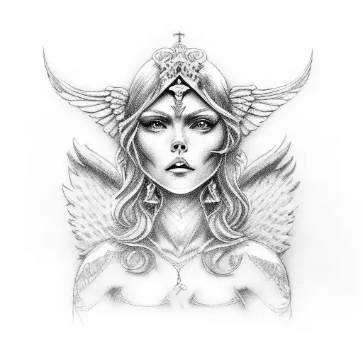 Themis justice angels  tattoo design idea