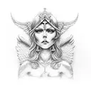 Themis justice angels  tattoo design idea
