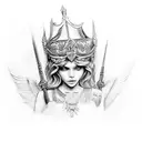 Themis justice angels  tattoo design idea