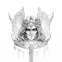 Themis justice angels  tattoo design idea