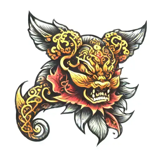 Balinese feel design tattoo design idea