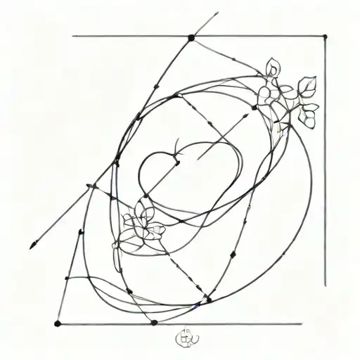 Create a simple and minimalist tattoo, about toxic love, balance and a strong energetic connection of love tattoo design idea