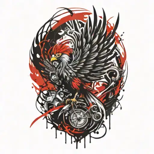 Phoenix tattoo design idea