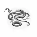 snake with sword tattoo design idea