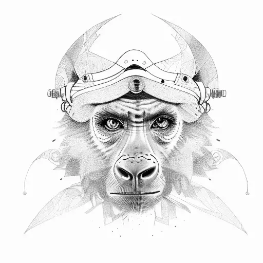 macaco louco steampunk  tattoo design idea