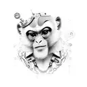 macaco louco steampunk  tattoo design idea