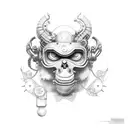 macaco louco steampunk  tattoo design idea