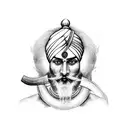 Sikh warrior, Punjab, saint  tattoo design idea