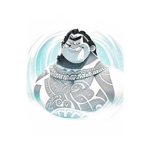 Moana,po,hey hey color sketch  tattoo design idea