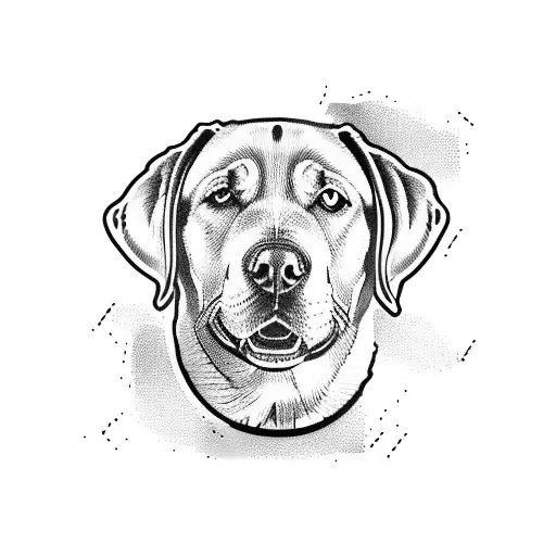 labrador retriever tattoo design idea