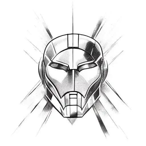 A Marvel superhero surrounded by a tribal design inspired by Spartan warriors tattoo design idea