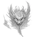 death dragon  tattoo design idea