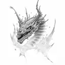 death dragon  tattoo design idea