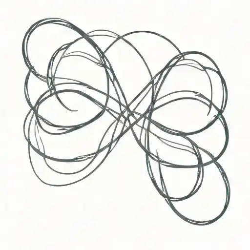 infinity symbol intertwined tattoo design idea