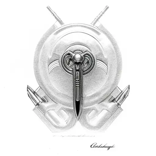 challenger muscle car, 1911 pistol tattoo design idea