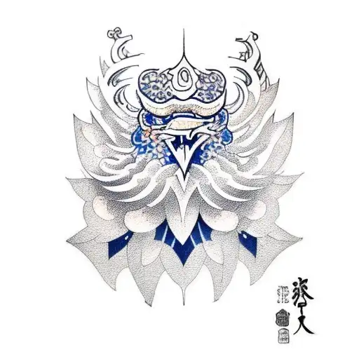 hawk with blueberries tattoo design idea