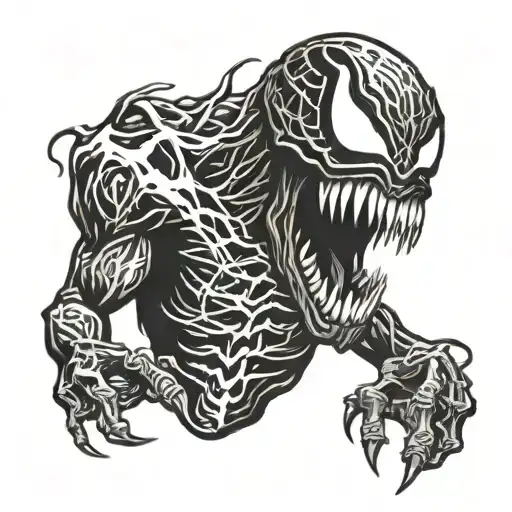 Venom zombie tattoo design idea