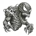 Venom zombie tattoo design idea