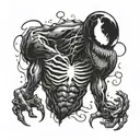Venom zombie tattoo design idea