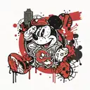 mickey mouse and Ohio State buckeyes  tattoo design idea