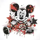 mickey mouse and Ohio State buckeyes  tattoo design idea