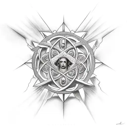the holy trinity  tattoo design idea