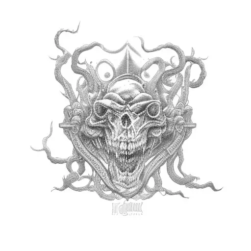 Rana con in cigarrillo en Blackout tattoo design idea