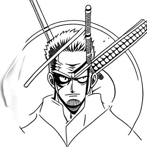 Roronoa zoro tattoo design idea