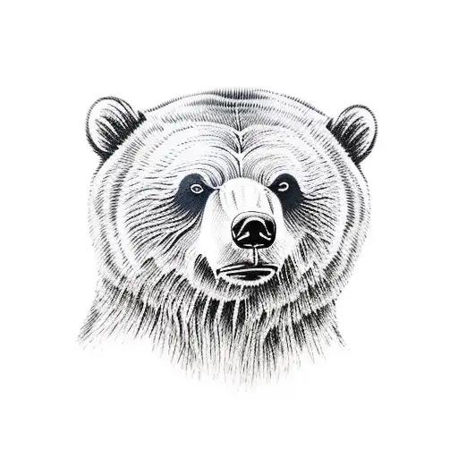 grizzly bear  tattoo design idea