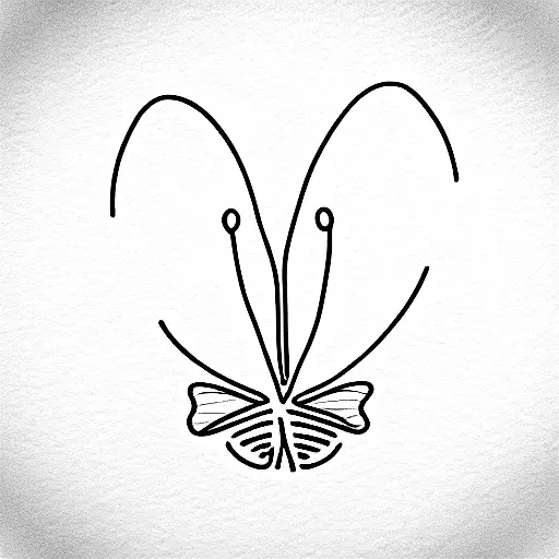 blue whale and butterflies tattoo design idea