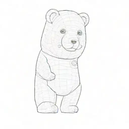 a red gummy bear tattoo design idea