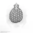 grenade pineapple tattoo design idea
