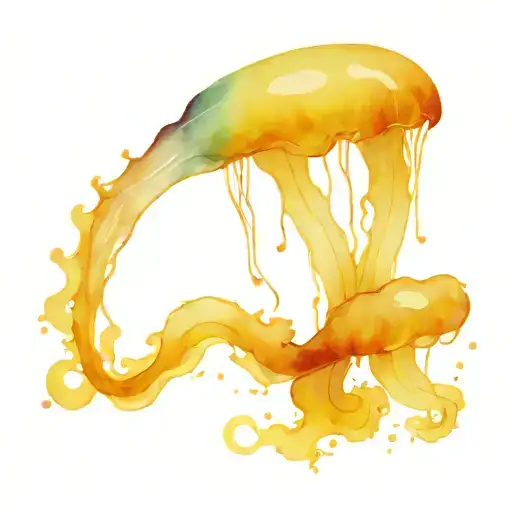 jellyfish  semi colon tattoo design idea