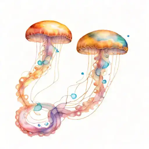 jellyfish in  a semi colon tattoo design idea