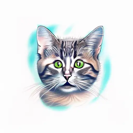 Cat named Sushi tattoo design idea