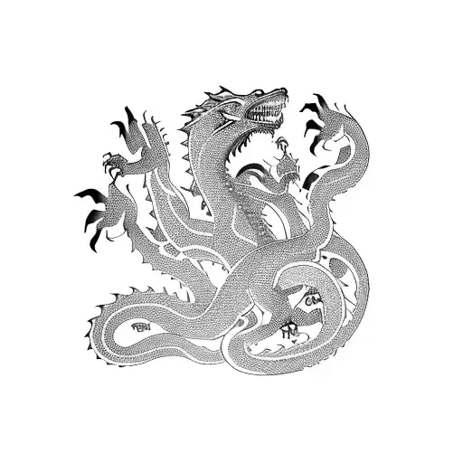 3 little dragons from game of thrones tattoo design idea